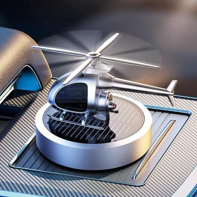 Solar Auto Duft Hubschrauber Schreibtisch Dekoration Metall Flugzeug Flugzeugmodell Auto Rotierender Parfüm Diffusor