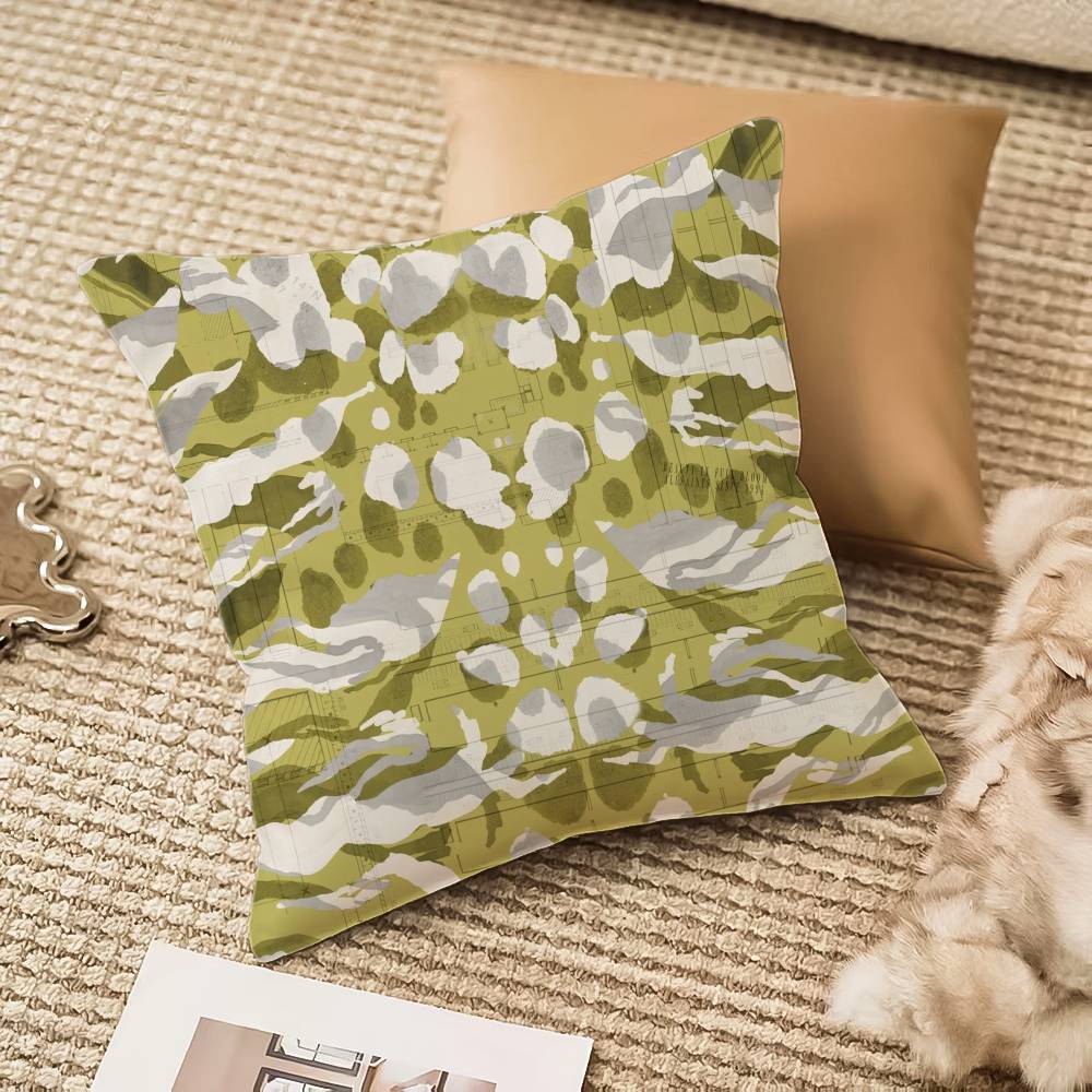 Klassischer A-Allsaints Blumen-Kissenbezug Milbenschutz Verdeckter Reißverschluss Sofa Bett