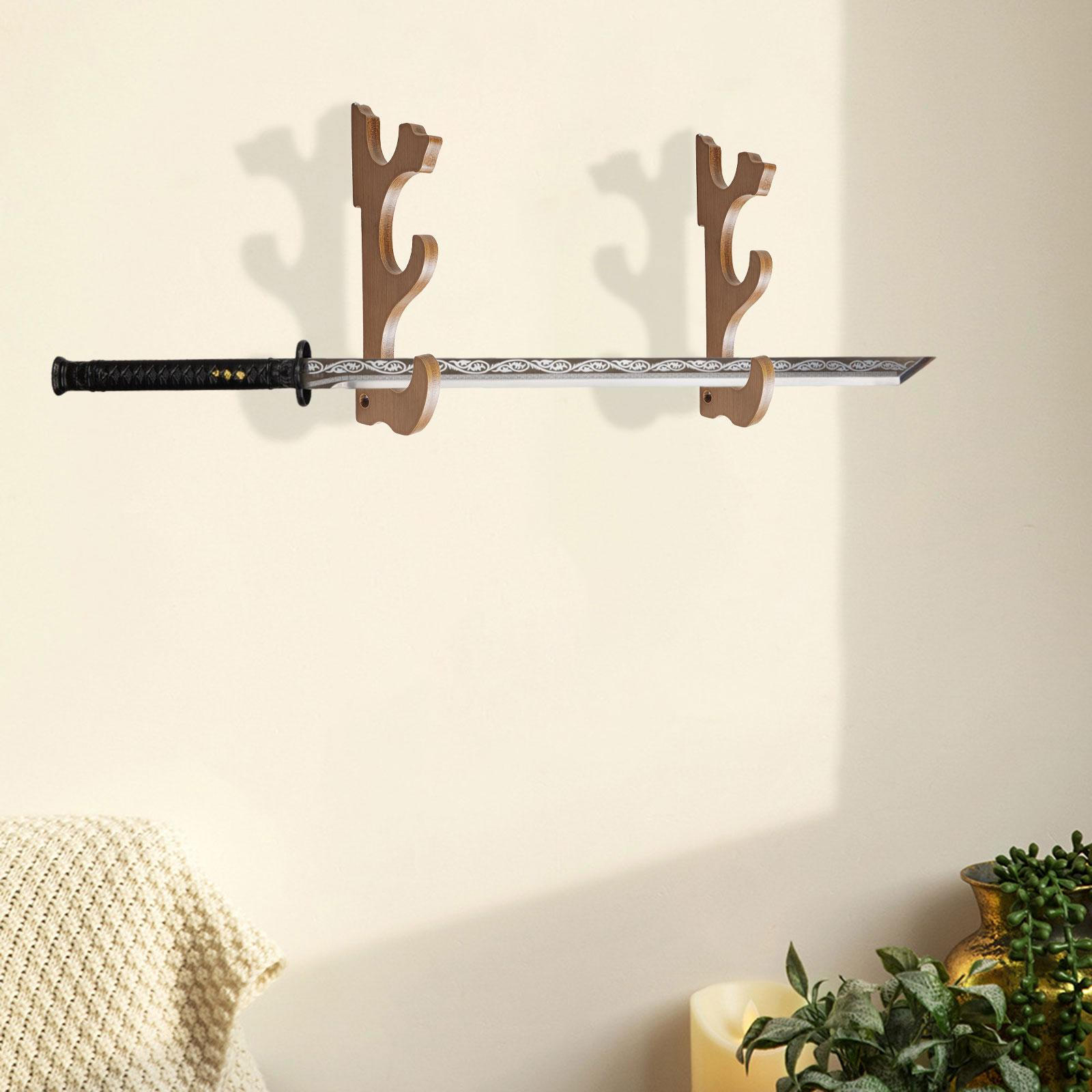 

Настінний стенд для демонстрації меча, самурай, бамбук, декоративний, легке встановлення 3 Tier