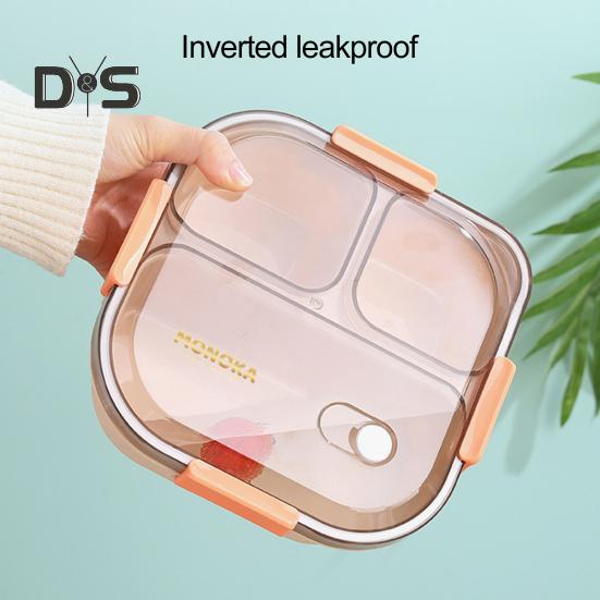 1 Set 1100/1550ML Dust-proof Bento Box Fresh-Keeping Convenient Smooth Opening Lunch Case