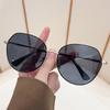 Metal Oversized Myopia Sunglasses Stylish Round-Frame High-Quality Nearsighted Glasses Men's and Women's Classic Driving Shades