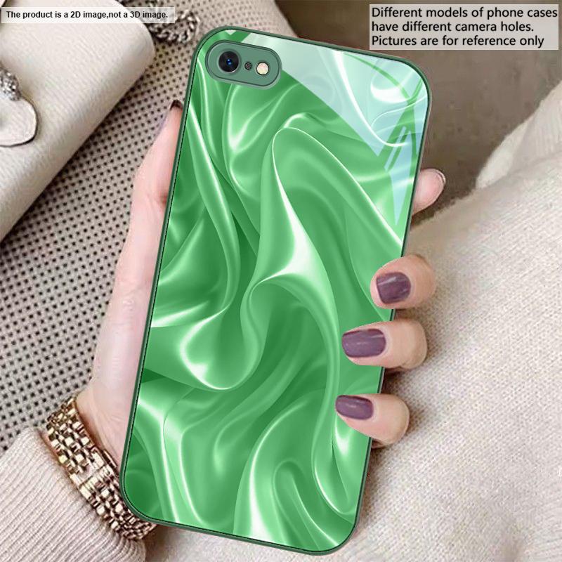 The golden silk of waves For iPhone 17 Air 16 E 15 14 13 Plus 12 mini 17 Pro Max 11Pro XR X 16E 7 8 11 Tempered Glass Phone Case