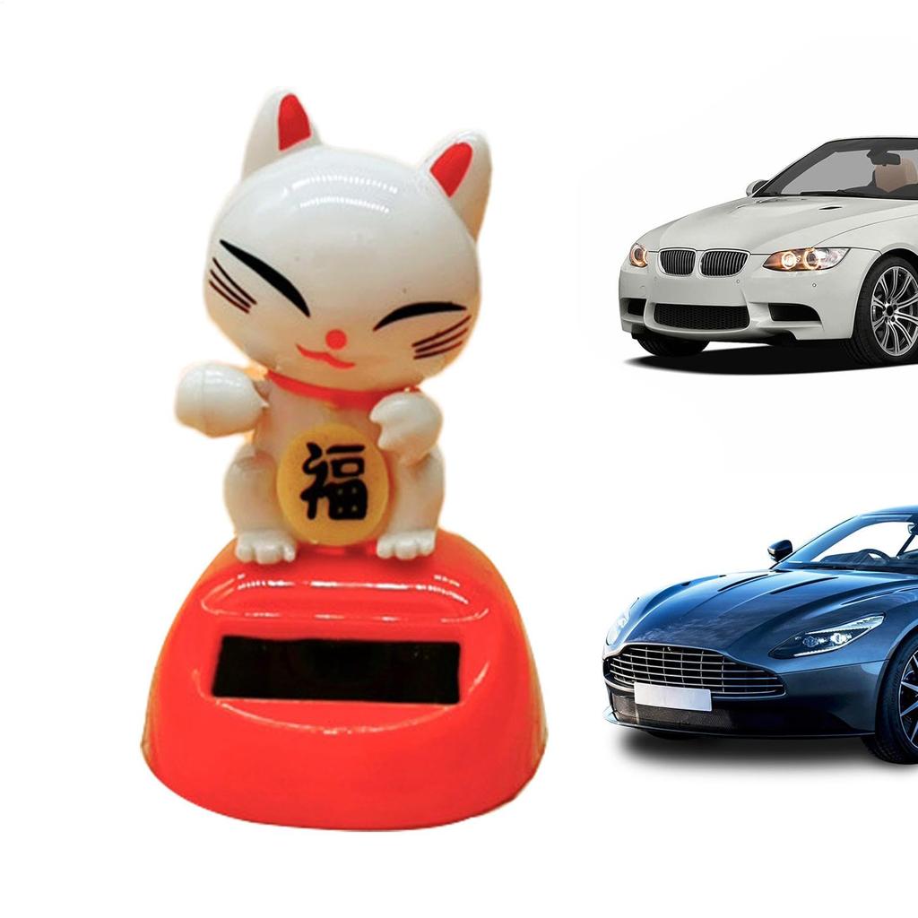 Swinging Cat Figurine Ornaments, Shaking Head Cat For Car, Dashboard Dancing Toy, Bobblehead, 1.97x3.15