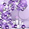 102 pieces of purple butterfly balloon set suitable for birthday party, wedding decoration, graduation decoration, summer outdoo