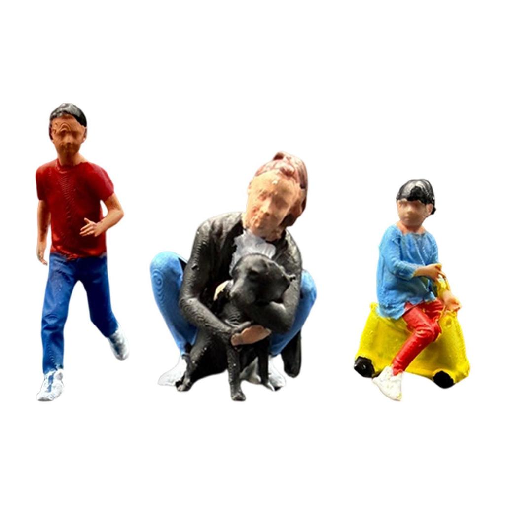 1/64 Miniature Figure People Figure Resin 1:64 Scale Tiny People Figurine for Crafts Photography Diorama Ornament Layout