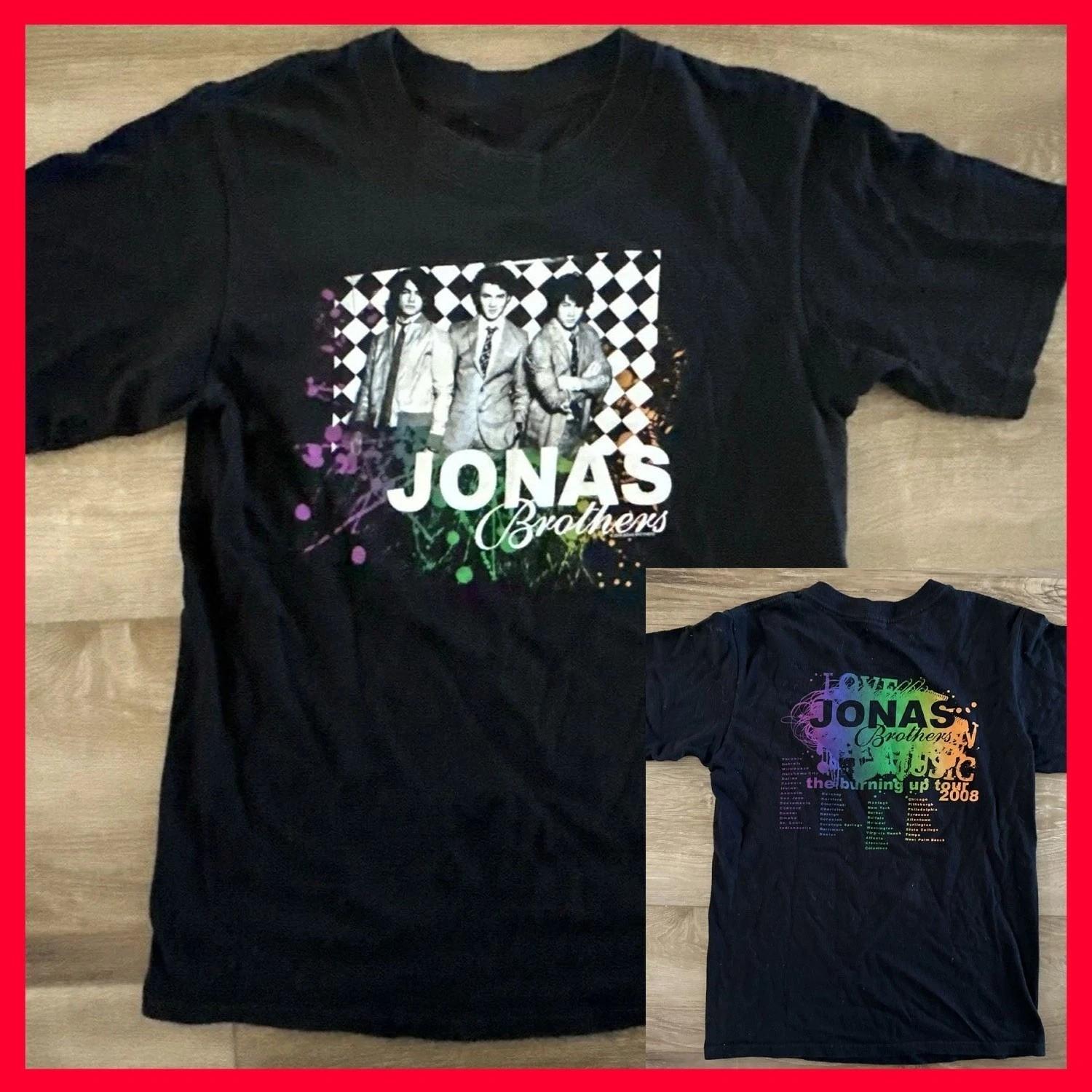 Футболка Jonas Brothers Burning Up Tour 2008 Все размеры Ремейк PP2447 XXL