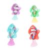 4PCS Robotic Swimming Fish Water Activated Robot Fish Electronic Cat Toy with LED Light for Sink Bathtub Swimming Pool
