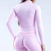 Seamless Long Sleeve Yoga Jacket With Zipper For Women Fitness And Running Activities