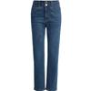 ONLY Women's 2025 Winter Brushed Warm Slim-Fit Cropped Straight Jeans