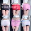 Sex Underwear Sexy Tight Hip-wrapped Small Skirt Skirt Thin Transparent Short Smooth Tight Skirt
