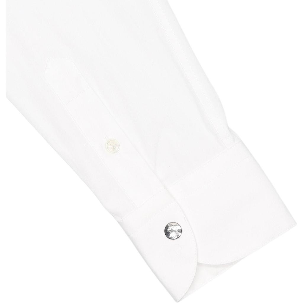 Moncler Simple Solid Color Casual Versatile Pointed Collar Long Sleeve Shirt Men shirts G20912F0000328144001