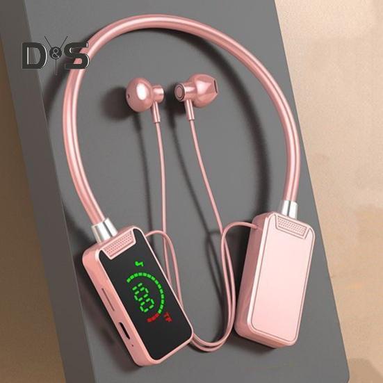 Wireless Earphone Bluetooth-compatible Hanging Neck Headset LED Display Waterproof Wireless Neckband Headphone