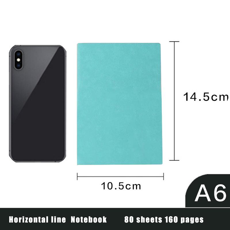 A6 Zesílené poznámky Business Pu zápisník Ovčí kůže 160 stran Linkovaný zápisník