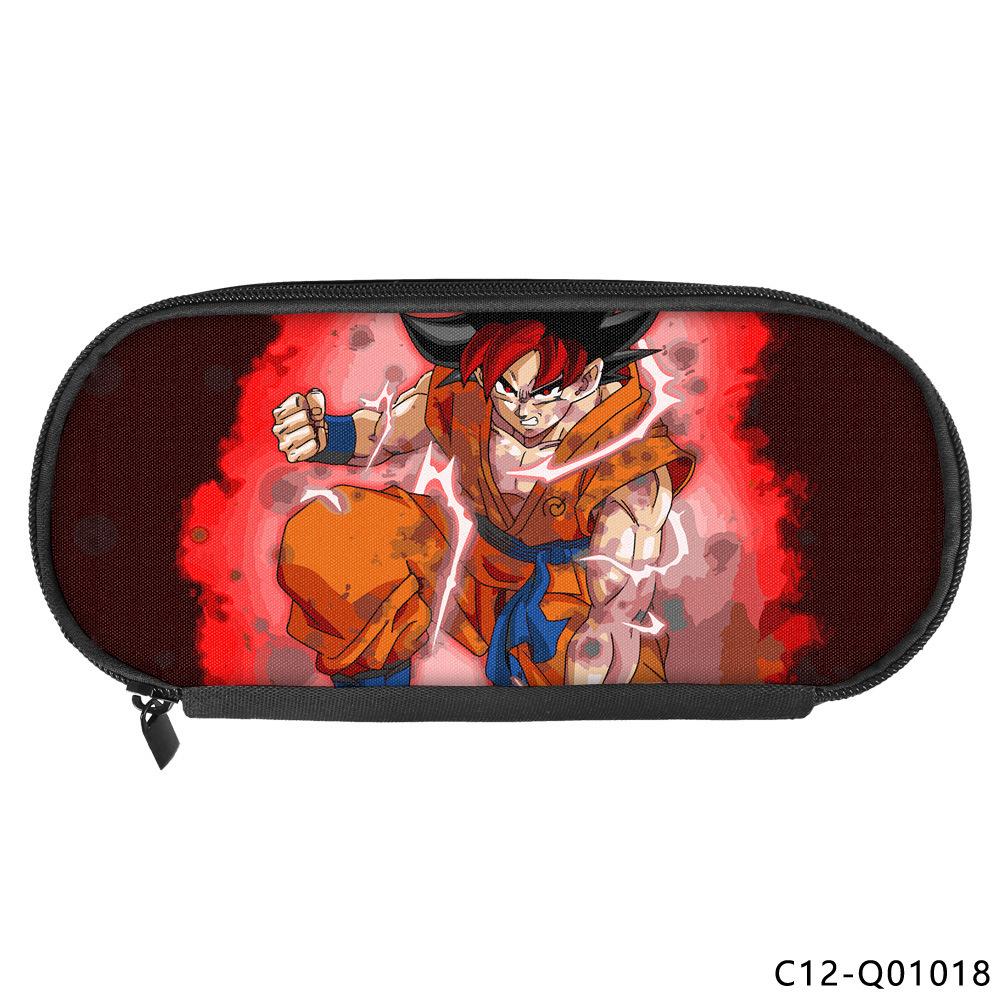 Dragon Ball Printed Polyester Pencil Case Student Stationery Box Portable Pencil Case Multifunctional Storage Bag