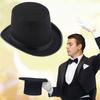 Černý formální cylindr Karnevalový klobouk pro kouzelníka Pánský klobouk Párty kostýmní doplňky Jedna velikost padne většině Dospělí Dospívající