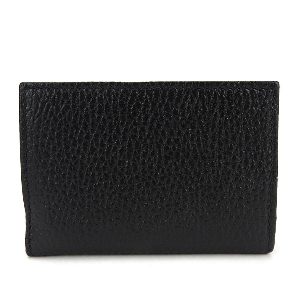 Used GUCCI Tri-fold wallet 644407 GG Marmont leather black black Compact wallet