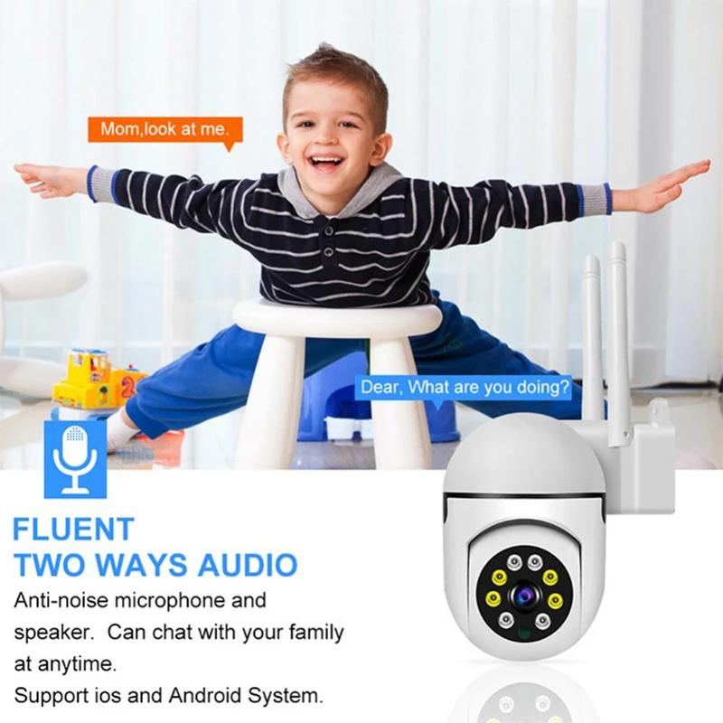 200W 5Ghz a 2,4GHz Wifi IP kamera HD 1080P IR plnobarevné noční vidění Zabezpečení Venkovní bezdrátová sledovací kamera AI Sledování člověka (1/2/4 ks)