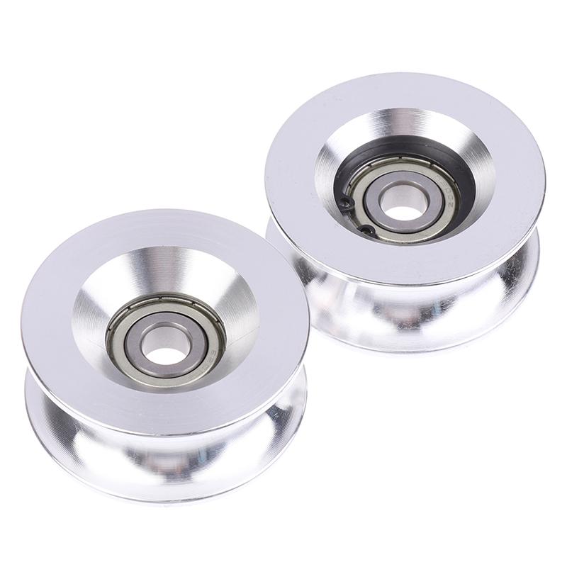 1ks U 10*60*25mm U Typ Vysoké Zatížení Hliníkové Ložisko Kladka Vodicí Kolo 6200 Ložisko Pohyblivá Kladka Gumová Kladka