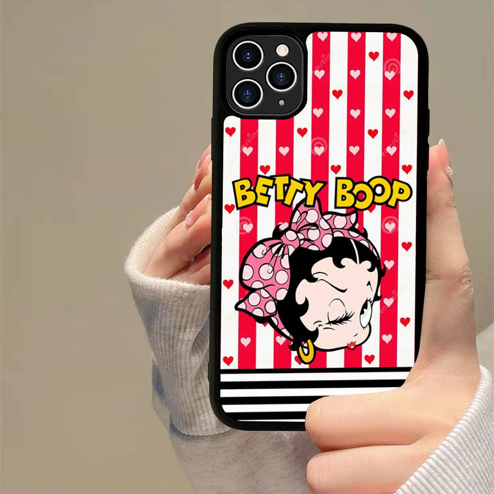 B-Betty-Cute-B-Boop Anime Phone Case For iPhone 17 16 15 14 13 Plus 12 11 Pro Max PC+TPU Cases Back Cover