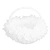 Wedding Flower Girl Basket Artificial Ostrich Feathers Lace Petal Western Wedding Flower Baskets for Wedding Party