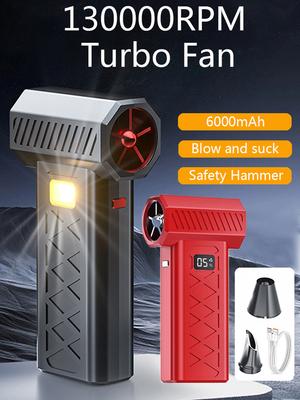 Violent Fan 250000RPM Powerful Air Blower Turbo Fan with LED Display& Lighting Dust Cleaner 6 Speeds Brushless Turbo Jet Blower