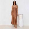 Elegant Sleeveless Backless Mermaid Dress Women High Waist Long Evening Gown Sexy Fit Formal Party Wear