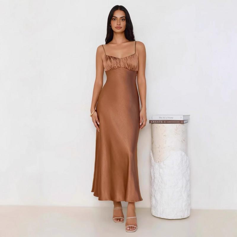 Elegant Sleeveless Backless Mermaid Dress Women High Waist Long Evening Gown Sexy Fit Formal Party Wear