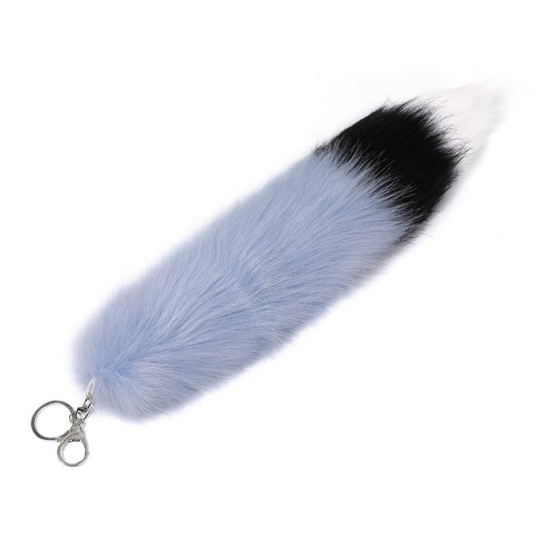 Foxes Furs Tail Pendant Keychain Fashion Tassels Keyring Bag Charm Keys Holder