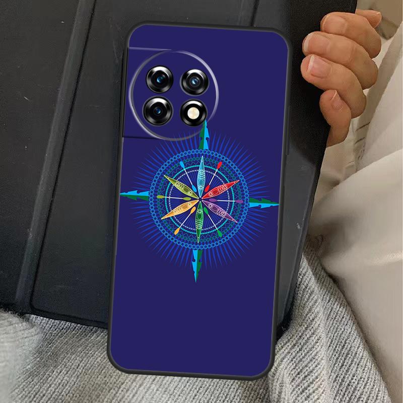 Compass Case For OnePlus 15 13 12 11 13R 13T 10T 10R 12R OnePlus Nord 5 CE 2 3 4 Lite N20 N30 Cover