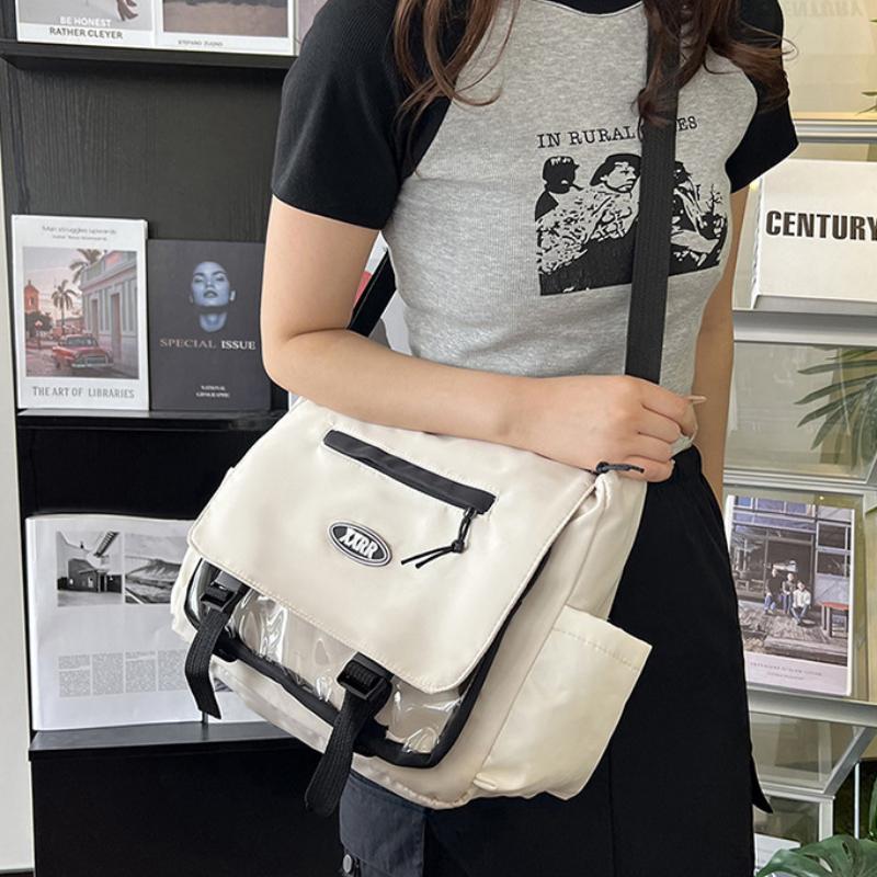 Daily Versatile Large Capacity Class Mailman Shoulder Bag Cute College Style Girl Japanese Campus Crossbody Bag