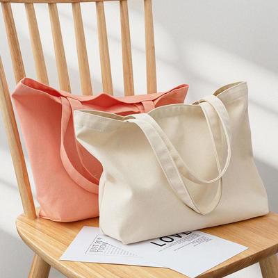 Sac à main en toile de couleur unie, style Bento, sac à bandoulière et sac de courses