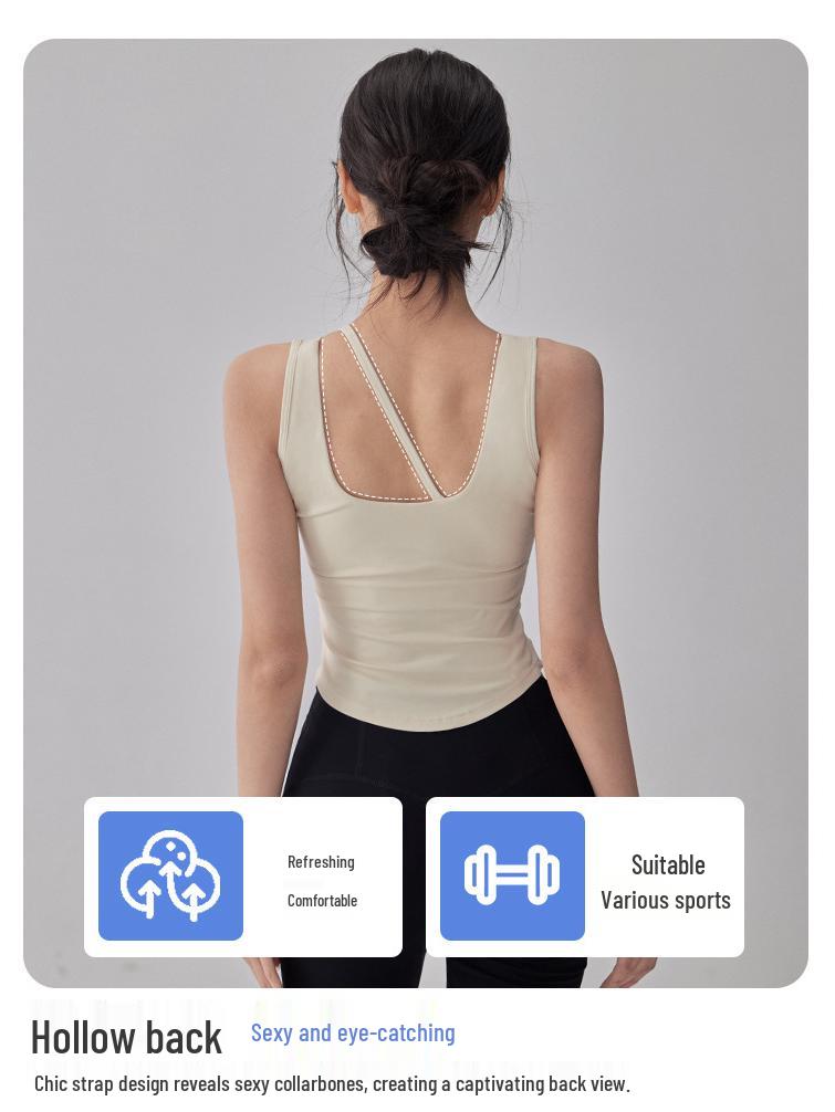 Shockproof One-Piece Sports Vest: High-Strength Support with Beautiful Back for Yoga and Running