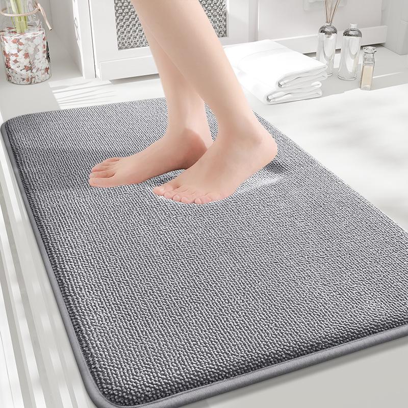 Bedroom Bathroom Floor Mat Simple Memory Foam Thickened Bathroom Absorbent Mat Door Anti-slip Mat