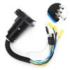 12V Trailer RV Connector 7 Way to 4 Way Hitch Plug with Dustproof Cover and Bracket