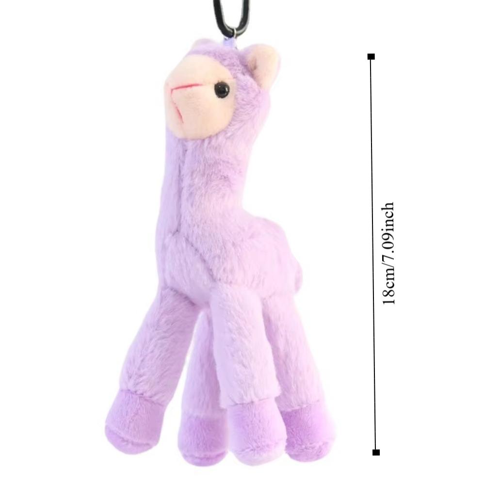 Cute Alpaca Pendant Key Ring Cute Little Doll Plush Toy Mini Doll Bag Pendant Keychain