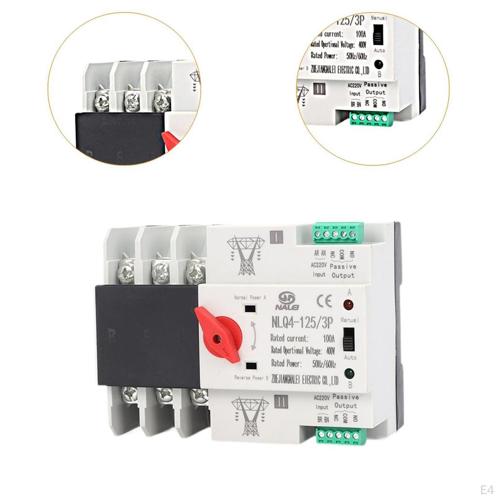 100A Doppel Power Automatische Transfer Schalter Robust Zuverlässig Leicht Installieren Schnelle Schalt