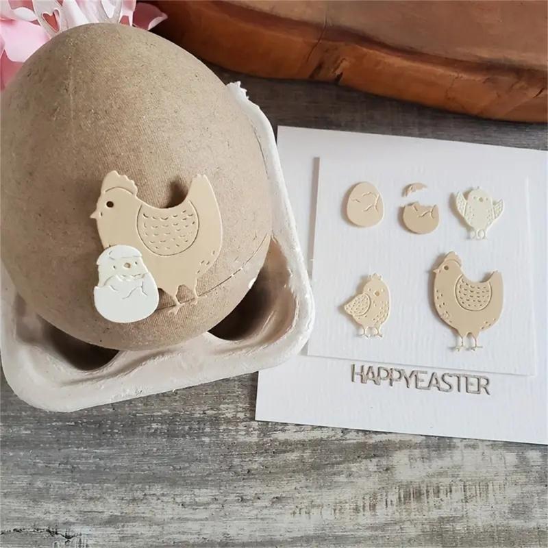 Metal Cutting Dies Easters Chicken Die Cuts Templates Molds Embossing Stencils for Album Scrapbooking Paper Decoration