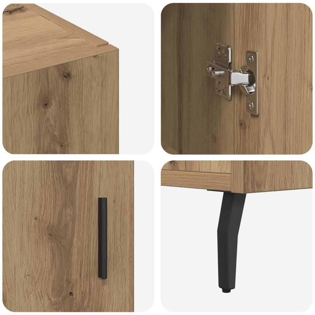 Sideboard Artisan Oak 90 X 34 X 80 Cm Engineered Wood
