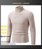 Herren Pullover Herbst/Winter 2024 Hoher Kragen Unifarben Lässig Gestrickt