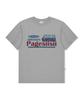 PAGESIISII Vintage Blank Print Short Sleeve T-Shirt Melange Gray