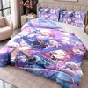 Honkai Star Rail 3Pcs Bedding Set Duvet Cover With Two Pillowcases For Bedroom Home Decoration