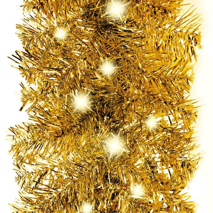 VidaXL Christmas Garland with LED Lights Artificial Garland Decoration Garland Ornament Garden Backyard 329201