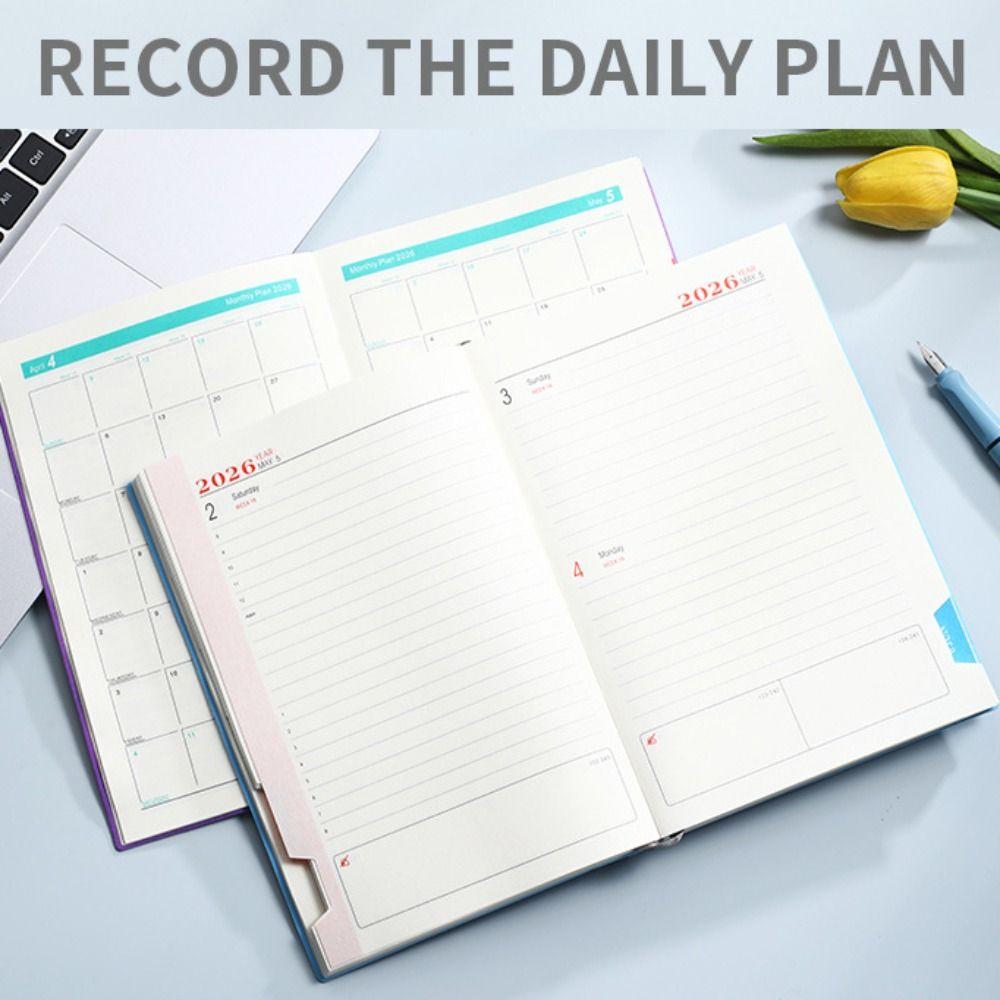 Planner Reminder 2026 Agenda Book A5 Daily Planner Portable Calendar Book  Office Supplies