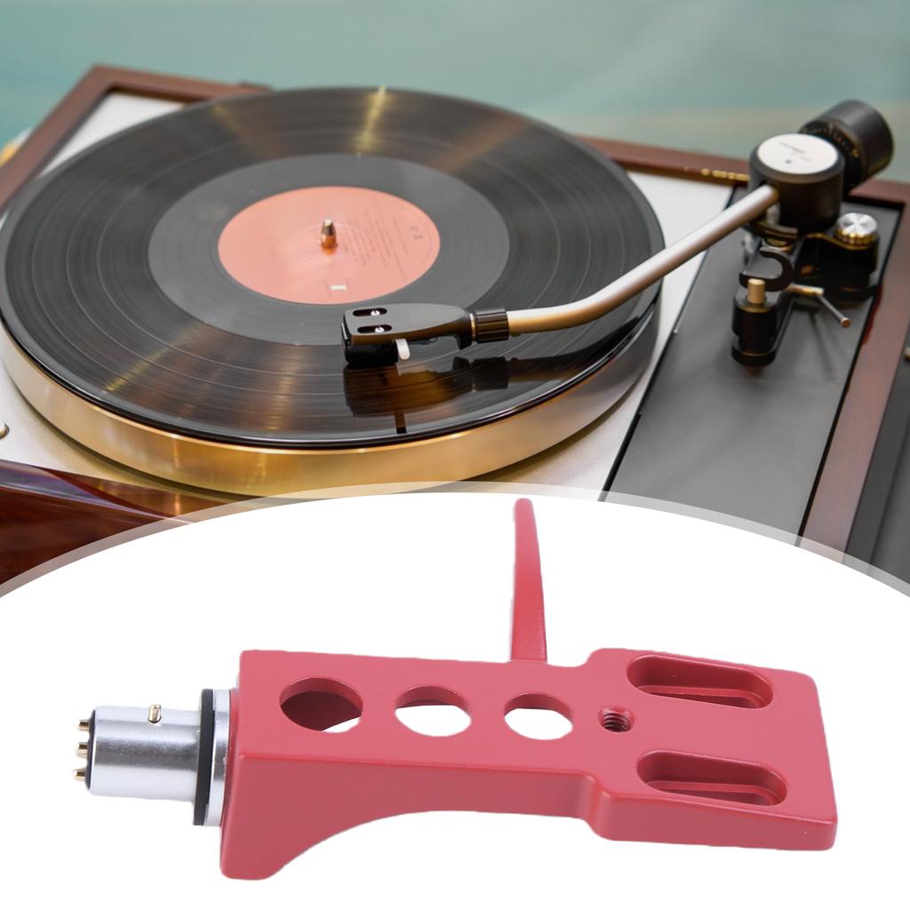 Cartridge Headshell Stylus Holder with 4 Lead Wires LP Headshell for Most Record Player Replacement Headstands