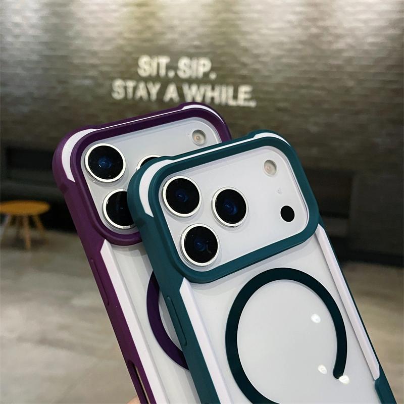 Cute Panda Transparent Phone Case For iPhone 17 11 12 13 14 15 16 Pro Max Air 14 15 Plus 16E For Magsafe Wireless Charger Protector Cover