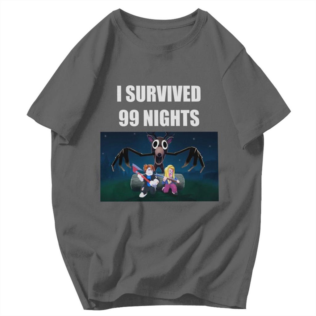 Men T Shirt 99 Nights In The Forest Game Fun Cotton Y2K Graphic Quality Unisex Clothing T Shirts