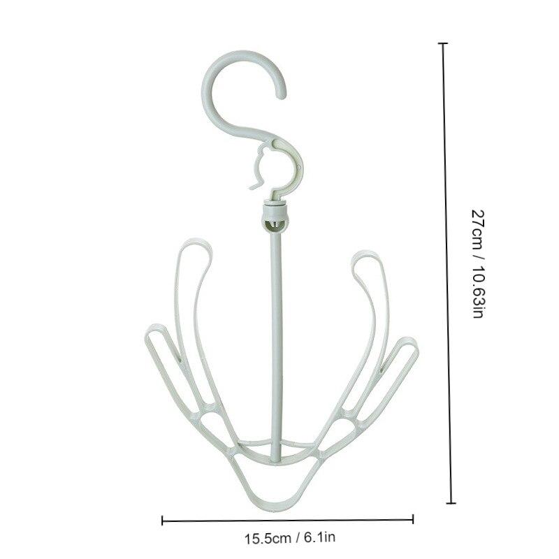1PCS Durable Plastic Hangers Windproof Double Hook Multifunctional Balcony Shoe Rack Hanging Organizer Space Saving Design