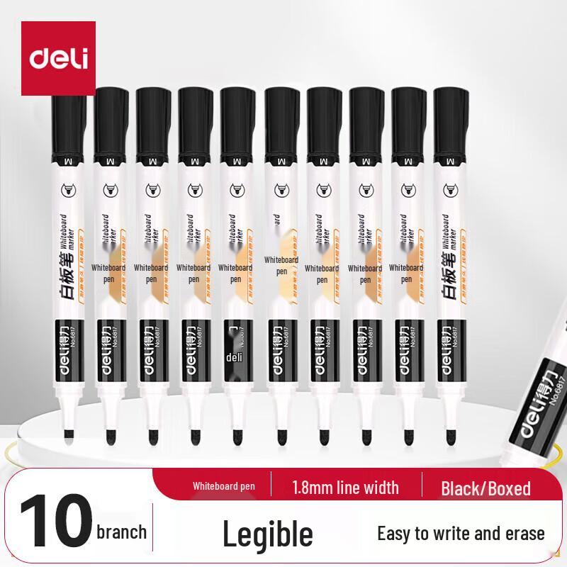 Deli 6817 Whiteboard Marker Pen чёрный
