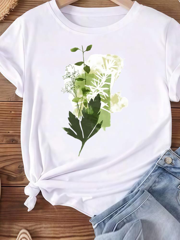 (Asian Size) Love Heart Butterfly Trend Women Tee Top Clothing Casual T Shirt Fashion Printed Lady Female Graphic  Short Sleeve T-shirts