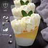 200Pcs Dessert Cups Disposable Plastic Mousse Cup 100ml Transparent Pudding Cup with Spoons Multipurpose Cheesecake Parfait Pot